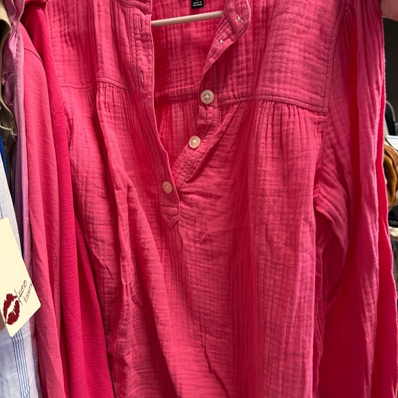 J. Crew Bright Pink Blouse - Picture 2 of 2